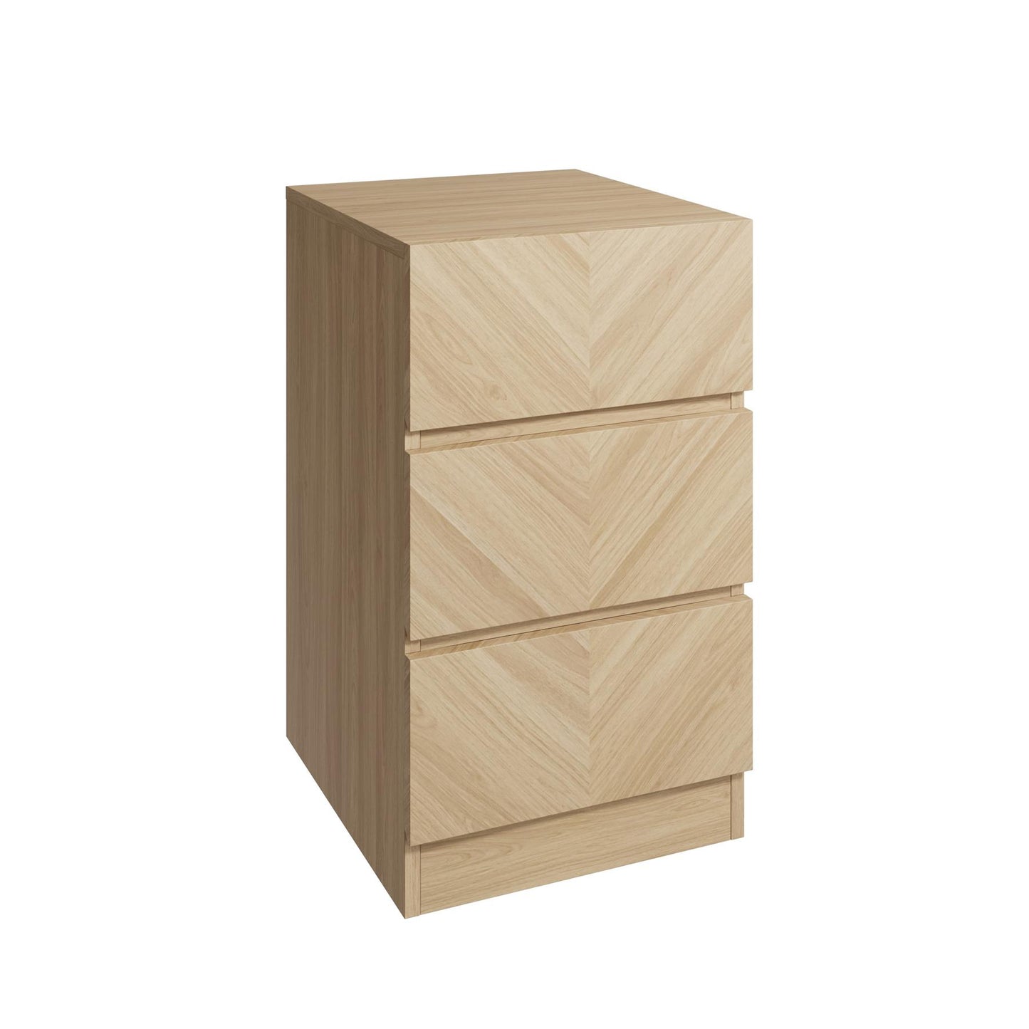 CATANIA PAIR OF 3-DRAWER BEDSIDE TABLE - EURO OAK