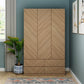 CATANIA 3 DOOR 4 DRAWER WARDROBE - EURO OAK