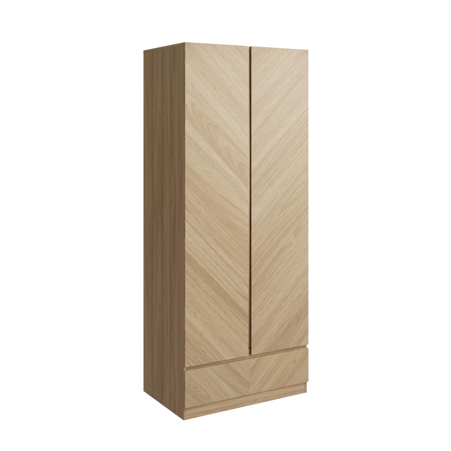 CATANIA 2 DOOR 1 DRAWER WARDROBE - EURO OAK