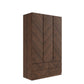 CATANIA 3 DOOR 4 DRAWER WARDROBE - ROYAL WALNUT