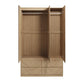 CATANIA 3 DOOR 4 DRAWER WARDROBE - EURO OAK