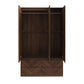 CATANIA 3 DOOR 4 DRAWER WARDROBE - ROYAL WALNUT