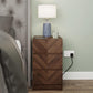 CATANIA PAIR OF 3-DRAWER BEDSIDE TABLE - ROYAL WALNUT