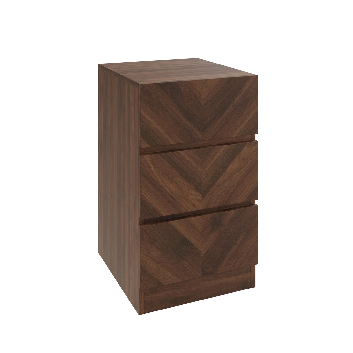 CATANIA PAIR OF 3-DRAWER BEDSIDE TABLE - ROYAL WALNUT