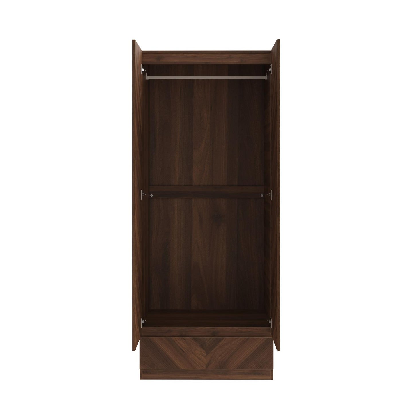 CATANIA 2 DOOR 1 DRAWER WARDROBE - ROYAL WALNUT