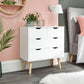 NYBORG 2+2 DRAWER CHEST - WHITE