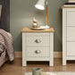 LANCASTER 2-DRAWER BEDSIDE TABLE - CREAM