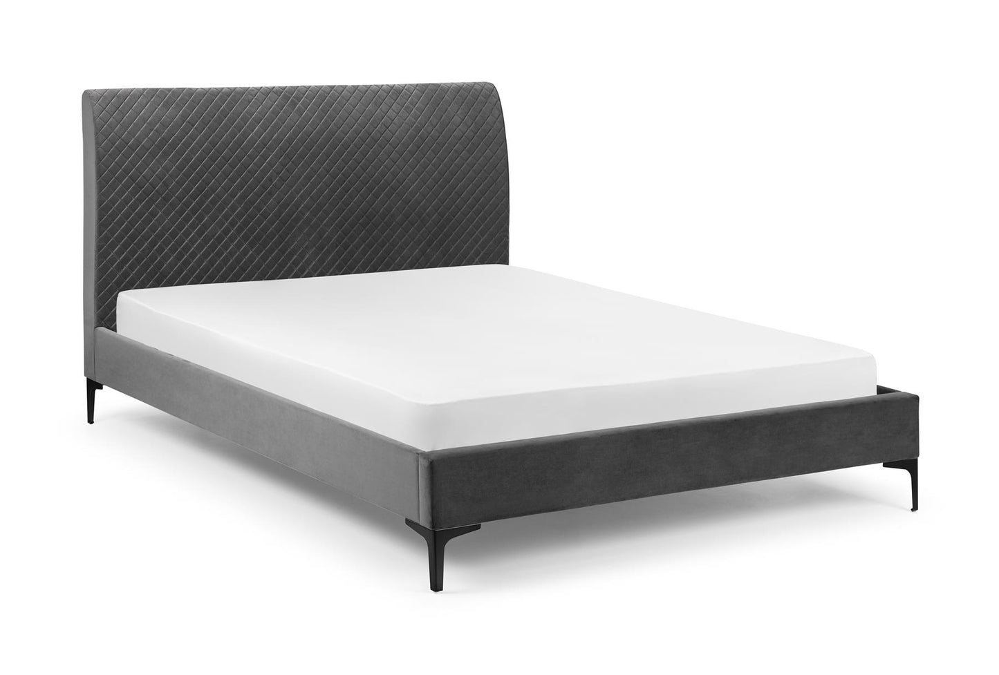 SANDERSON VELVET BED - 4FT6" DOUBLE - GREY