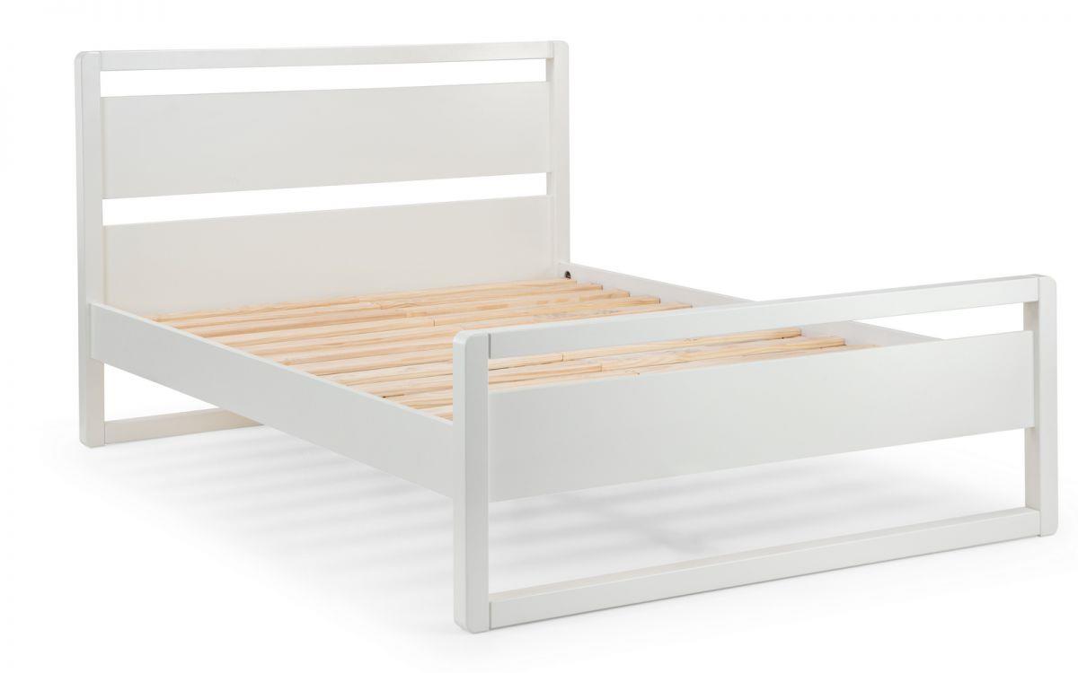 VENICE WOODEN BED - 4FT6" DOUBLE - SURF WHITE