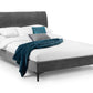 SANDERSON VELVET BED - 6FT SUPER KING SIZE - GREY