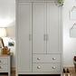 LANCASTER 3 DOOR WARDROBE - GREY