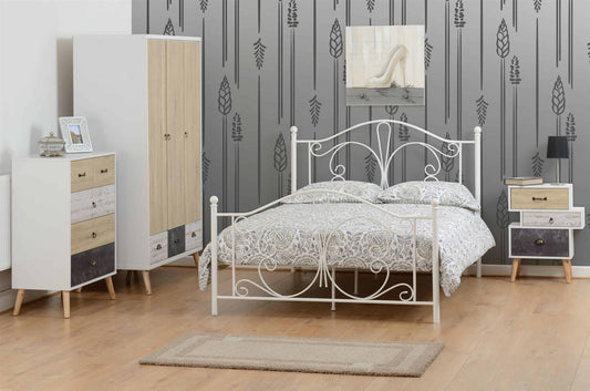 ANNABEL METAL BED - 3FT SINGLE - WHITE