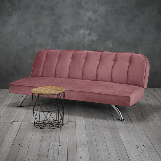 BRIGHTON VELVET SOFA BED - PINK