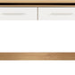 SEVILLE 2 DRAWER SLIDER DESK - WHITE/LIGHT OAK