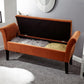 OSBOURNE STORAGE WINDOW SEAT - RUSSET