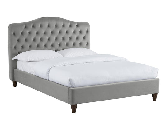 SORRENTO VELVET BED - 4FT6 DOUBLE - CAPPUCCINO