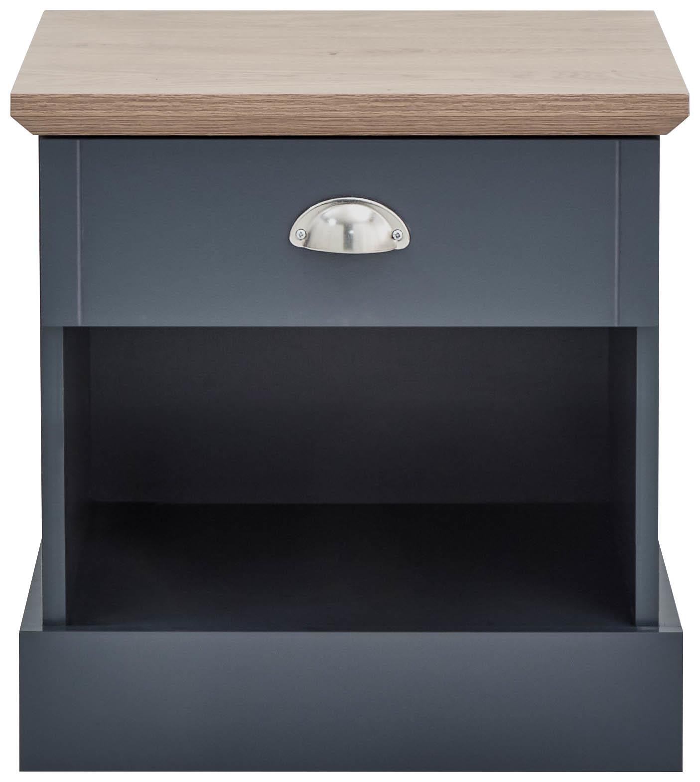 KENDAL 1-DRAWER BEDSIDE TABLE - SLATE BLUE