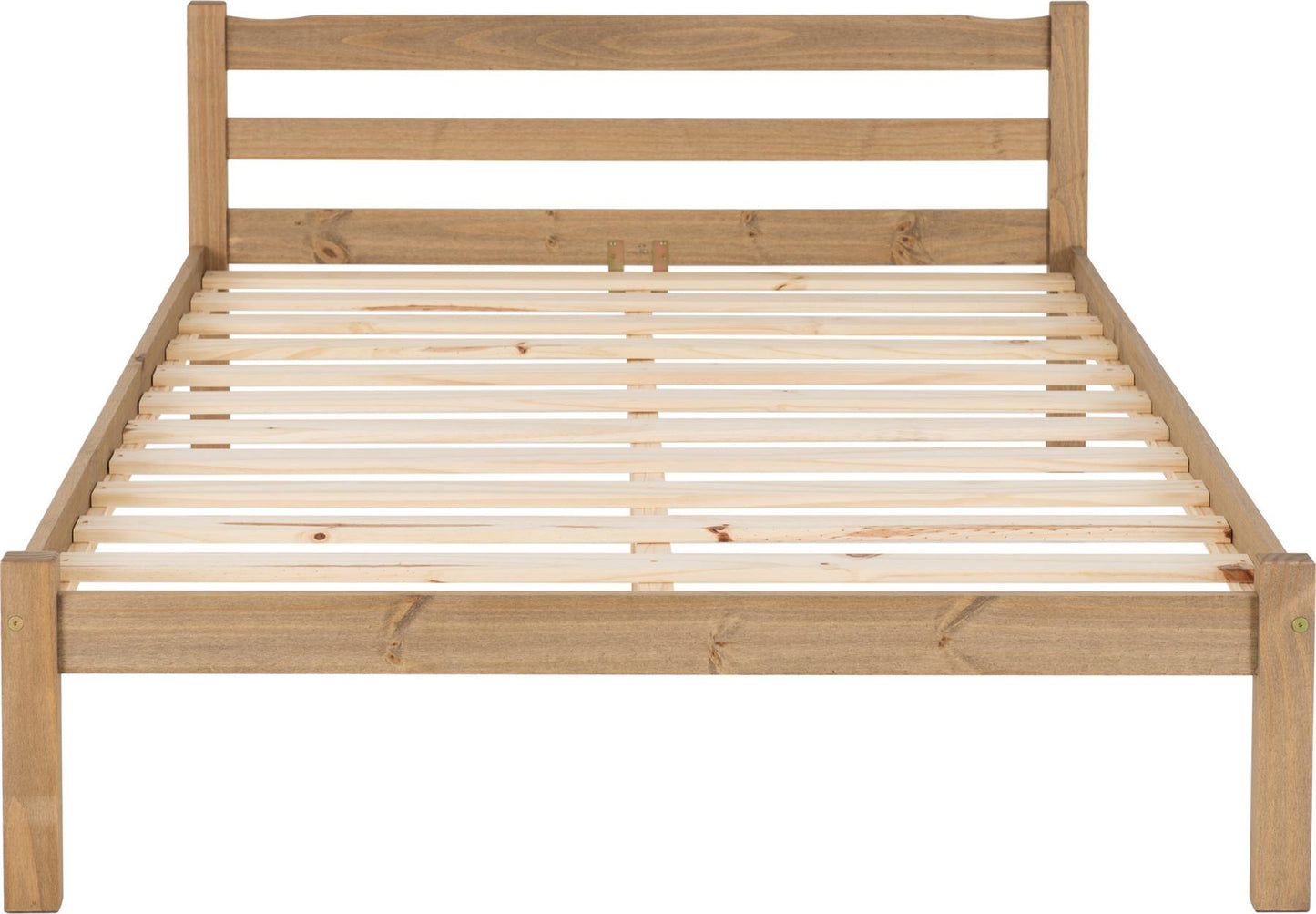 PANAMA WOODEN BED - 4FT6 DOUBLE - NATURAL WAX