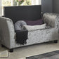 VERONA VELVET STORAGE WINDOW SEAT - GREY