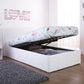 FAUX LEATHER END LIFT OTTOMAN BED - 3FT SINGLE - WHITE