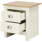 LANCASTER 2-DRAWER BEDSIDE TABLE - CREAM