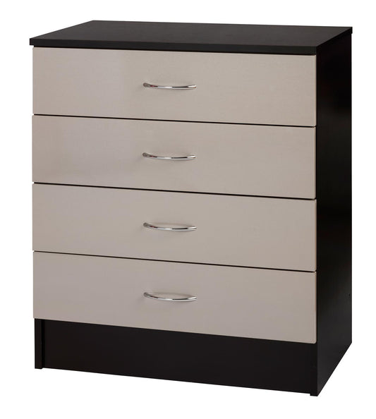 ALPHA 3 DRAWER CHEST - LUXE STONE GREY/BLACK