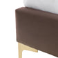 DECO VELVET BED - 5FT KING SIZE - TRUFFLE VELVET/BRUSHED GOLD