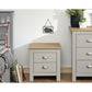 LANCASTER 2-DRAWER BEDSIDE TABLE - GREY