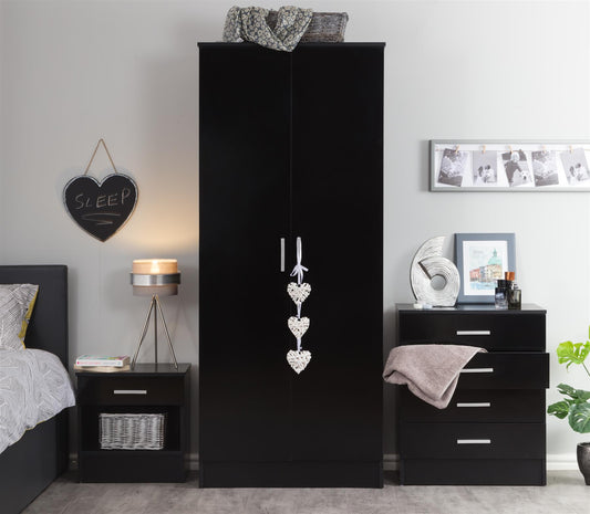 GALAXY 3 PIECE BEDROOM SET - BLACK