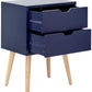 PAIR OF NYBORG 2-DRAWER BEDSIDE TABLES - NIGHTSHADOW BLUE