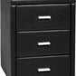 PRADO 3-DRAWER BEDSIDE TABLE - BLACK