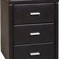 PRADO 3-DRAWER BEDSIDE TABLE - BROWN