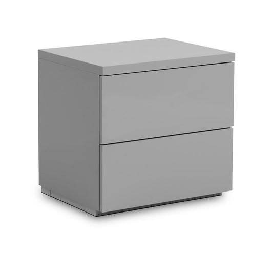 MONACO 2-DRAWER BEDSIDE TABLE - GREY