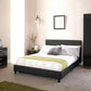 BED IN A BOX FAUX LEATHER BED - 4FT SMALL DOUBLE - BLACK