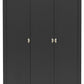 TOLEDO 3 DOOR WARDROBE - GREY/LIGHT OAK