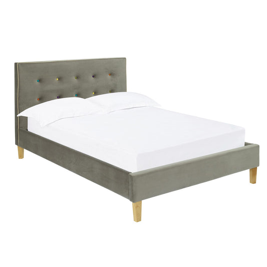 CAMDEN FABRIC BED - 5FT KING SIZE - GREY