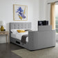 MAYFAIR FABRIC TV BED - 4FT6" DOUBLE - GREY