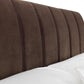 DECO VELVET BED - 5FT KING SIZE - TRUFFLE VELVET/BRUSHED GOLD