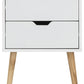 PAIR OF NYBORG 2-DRAWER BEDSIDE TABLES - WHITE