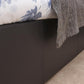 FAUX LEATHER END LIFT OTTOMAN BED - 5FT KING SIZE - BLACK