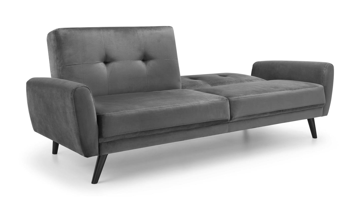 MONZA VELVET SOFA BED - GREY