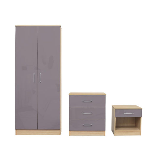 DAKOTA 3 PIECE BEDROOM SET - GREY