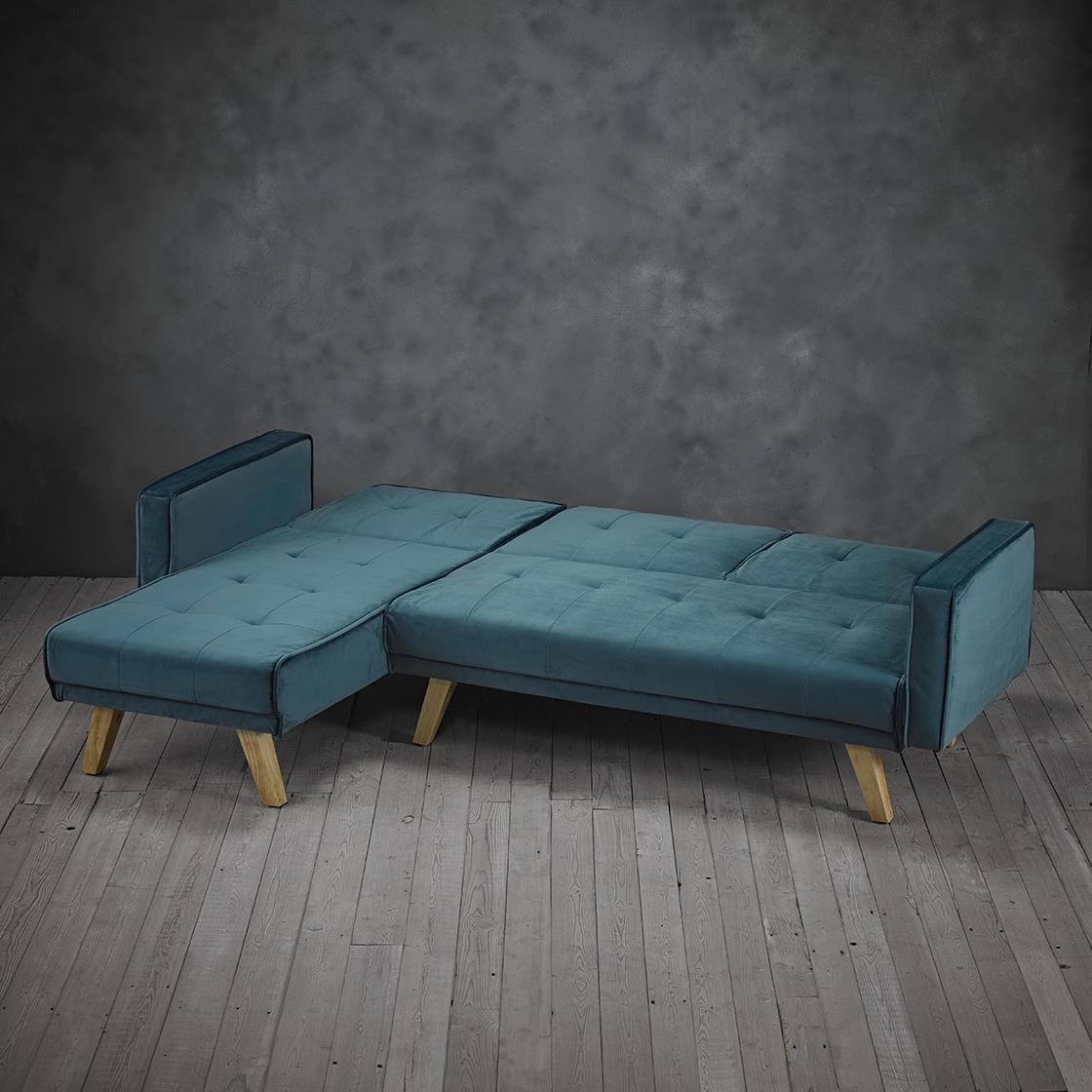 KITSON VELVET SOFA BED - TEAL