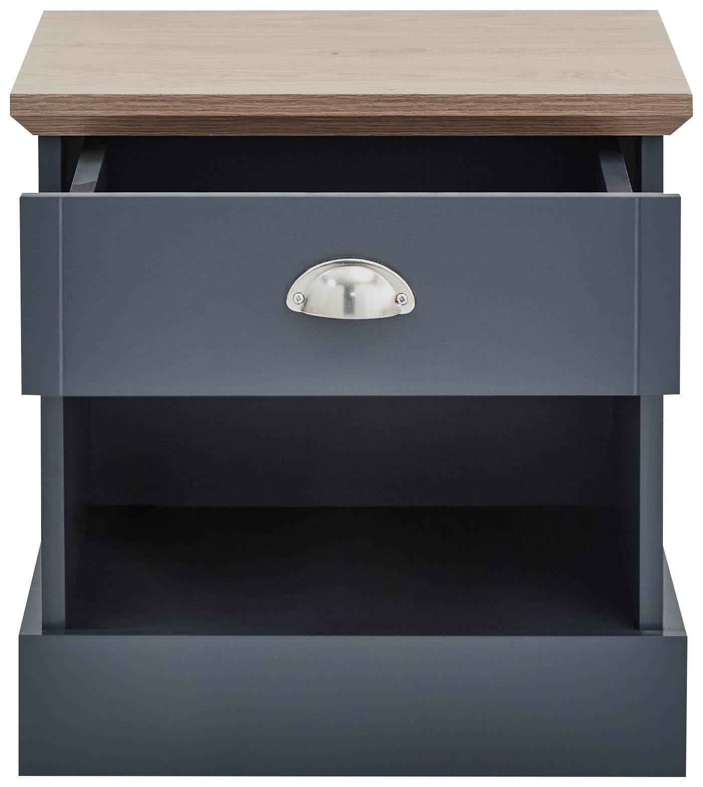 KENDAL 1-DRAWER BEDSIDE TABLE - SLATE BLUE