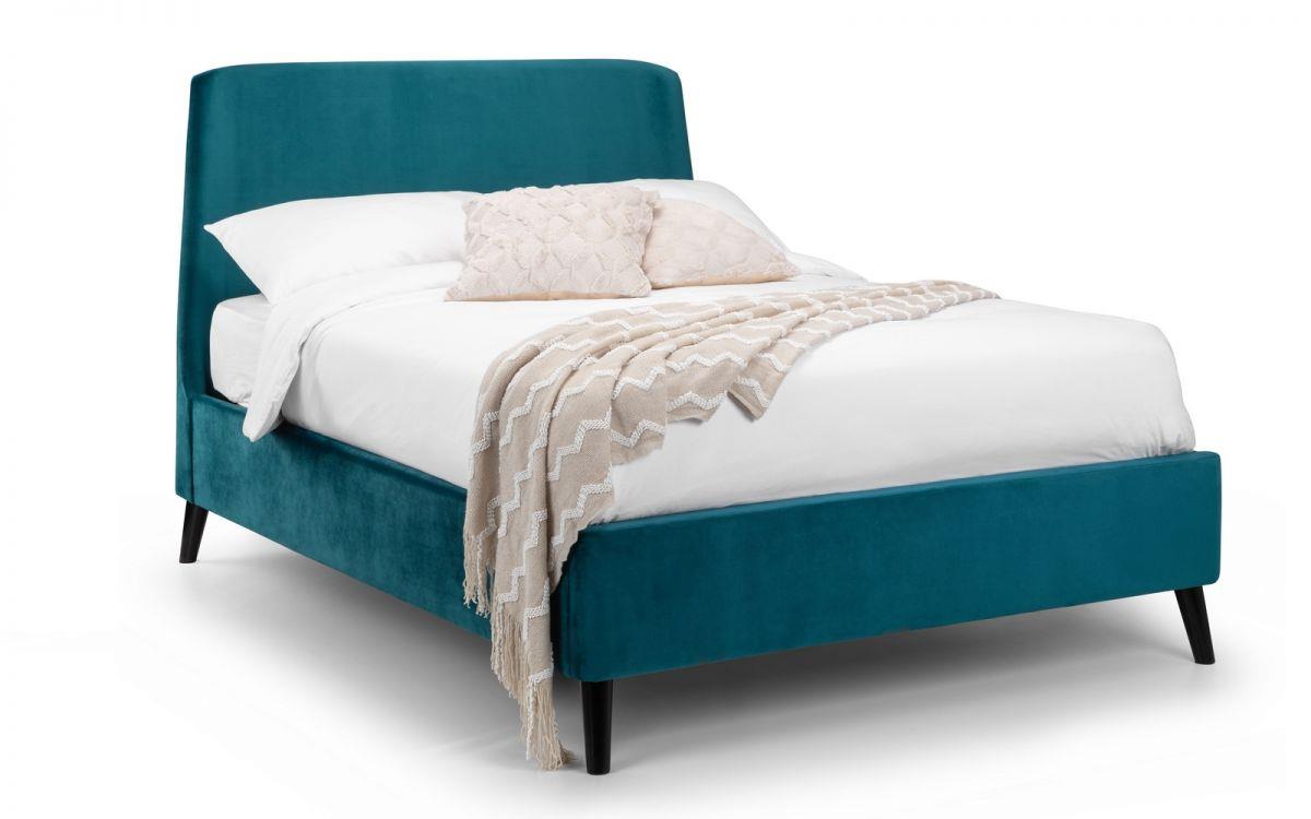 FRIDA VELVET BED - 5FT KING SIZE - TEAL