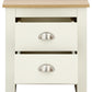 LANCASTER 2-DRAWER BEDSIDE TABLE - CREAM