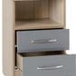 NEVADA 2-DRAWER BEDSIDE TABLE - GREY/LIGHT OAK