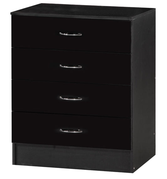 ALPHA 3 DRAWER CHEST - BLACK