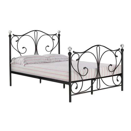 FLORENCE METAL BED - 5FT KING SIZE - BLACK