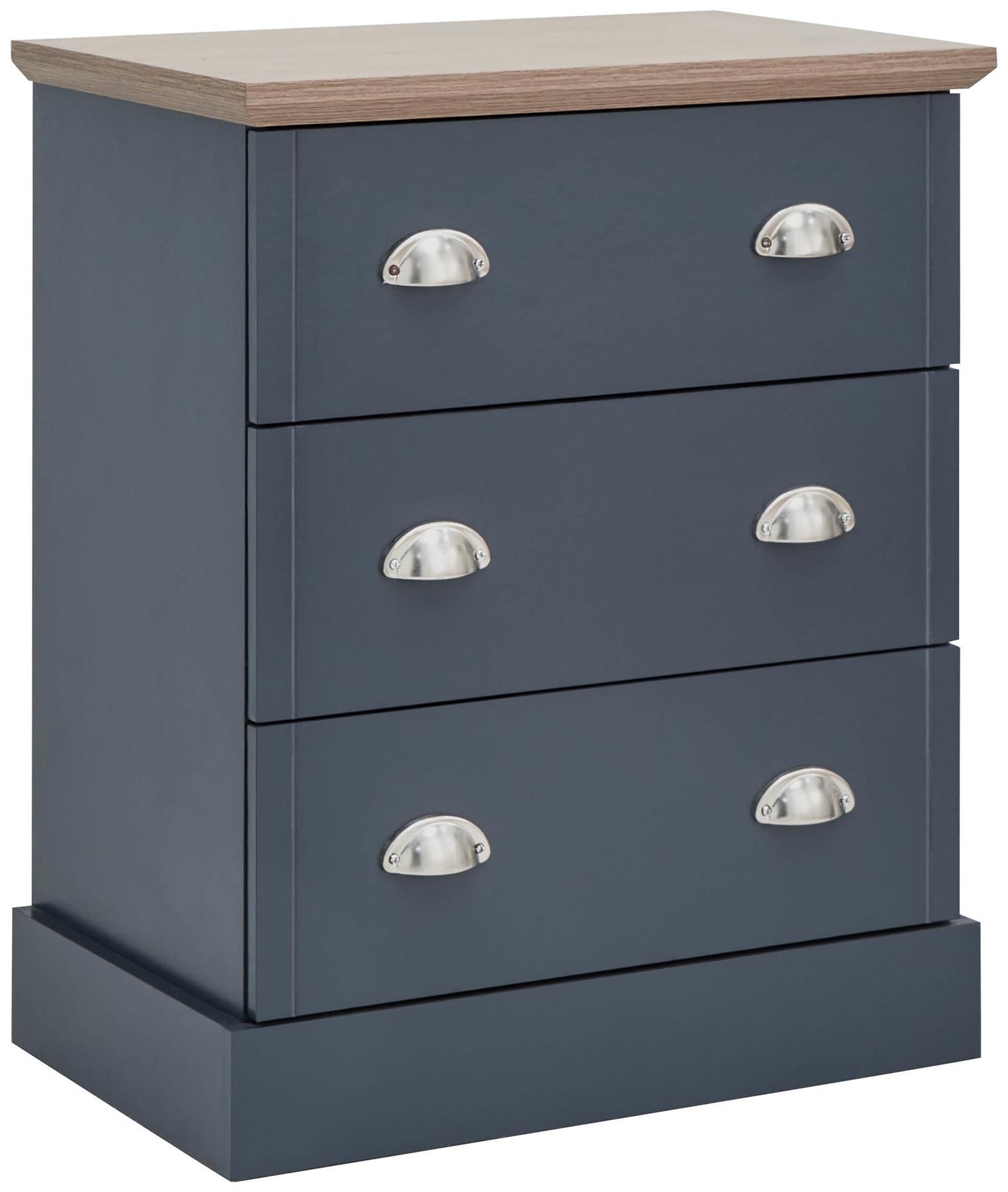 KENDAL 3 DRAWER CHEST - SLATE BLUE